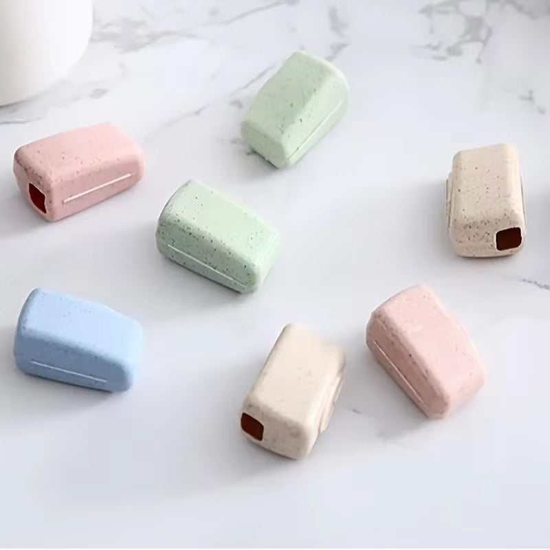 Portable Toothbrush Cover Set - 4 Pcs Hygiene Protector for Travel and Outdoor Use