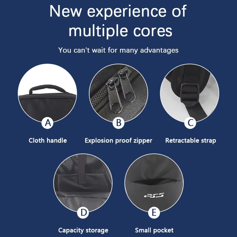 Travel Backpack for PS5 Console, Accessories, Protective Carrying Case Storage Bag Compatible with Sony Playstation 5 Console
