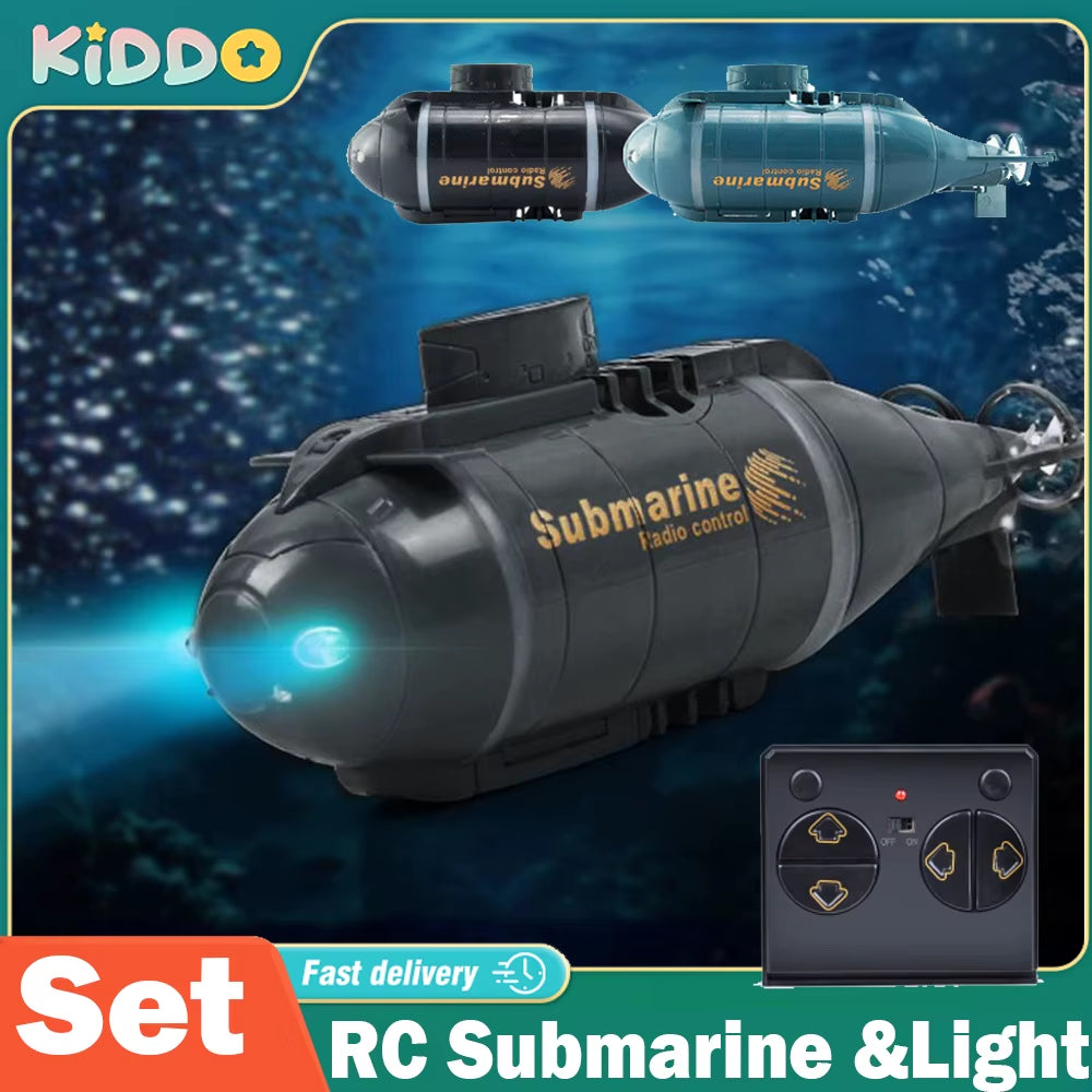Mini RC Submarine Electric Speed Boat Remote Control Drone Pigboat Simulation Diving Model High Speed Race Gift Toy Kids Child