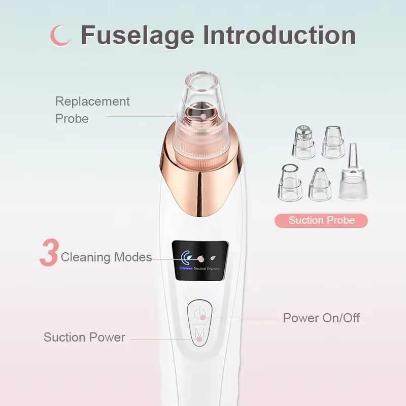 Ultimate Electric Blackhead Remover - Boost Your Skin's Glow with Powerful Suction and Exfoliation!