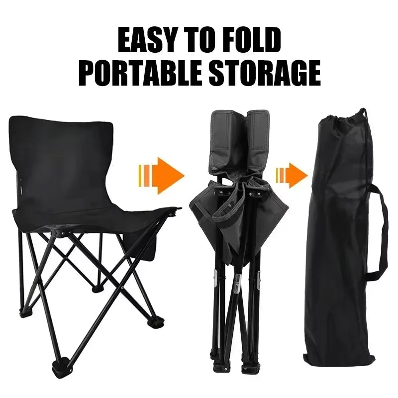 Outdoor Portable Folding Chair with Storage Bag - Lightweight and Durable Camping Chair for Enhanced Comfort and Convenience