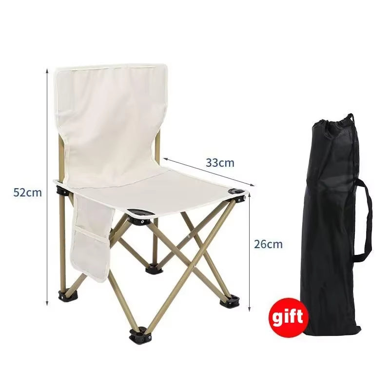 Outdoor Portable Folding Chair with Storage Bag - Lightweight and Durable Camping Chair for Enhanced Comfort and Convenience