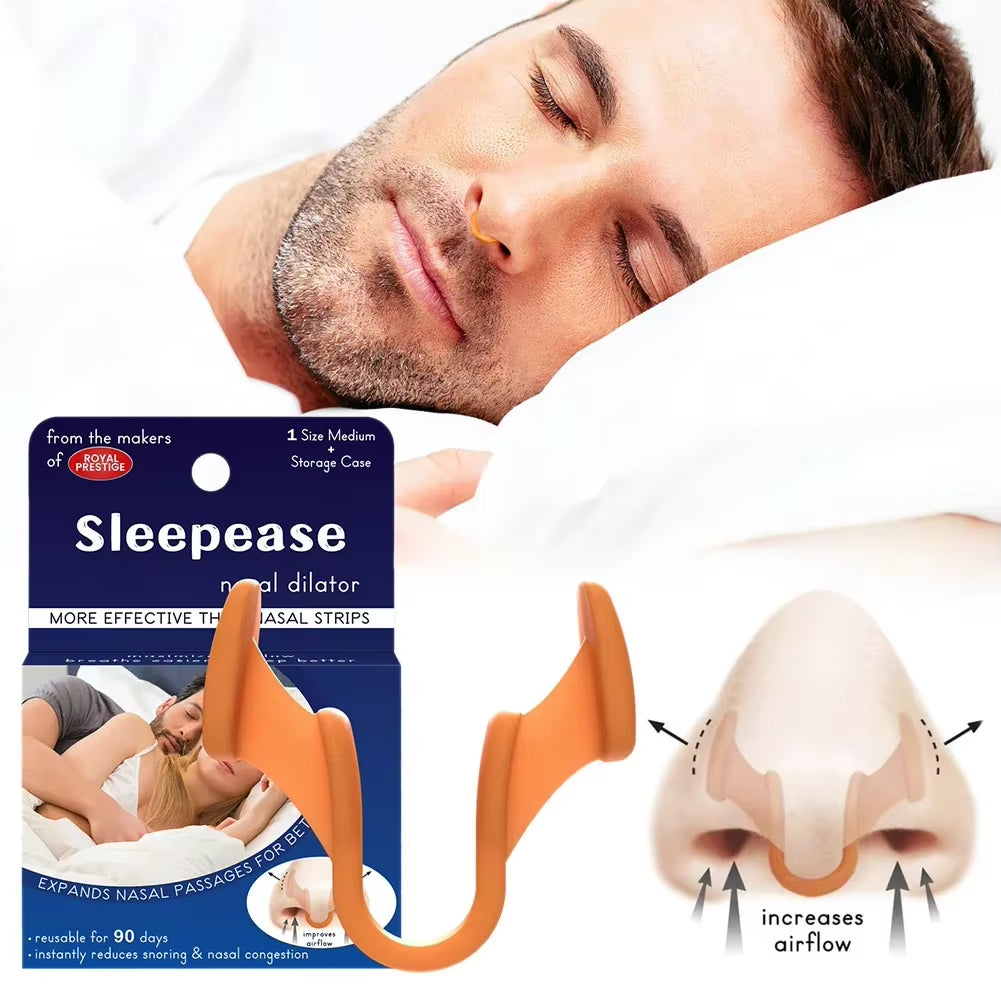 Silicone Nose Clip - Stop Snoring Aid for Better Sleep & Easy Breathing