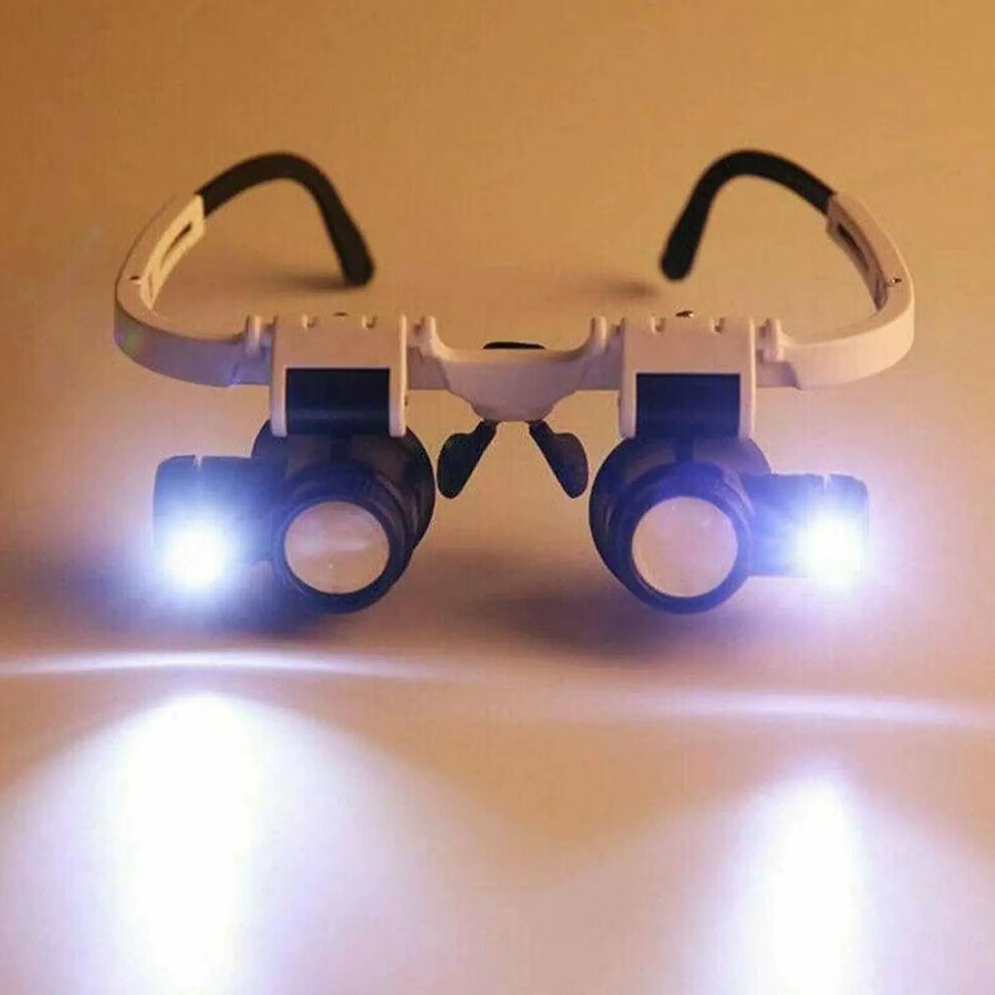 Adjustable 2X LED Magnifying Headband Glasses with 8X 15X 23X Lenses for Jewelers and Repair Work