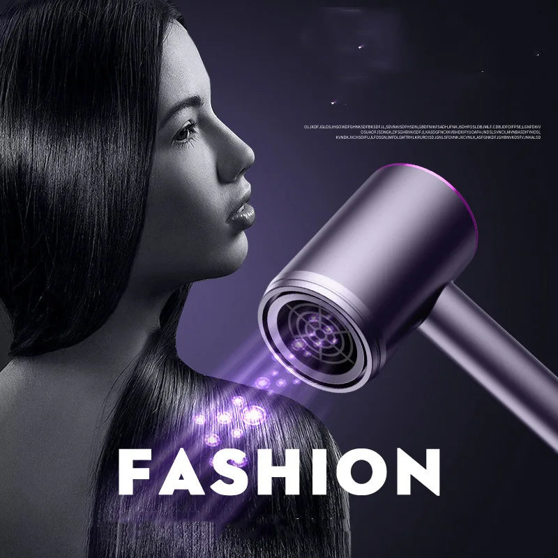 Ultra Silent High-Speed Professional Hair Dryer with Negative Ion Technology - Perfect for Home and Salons!
