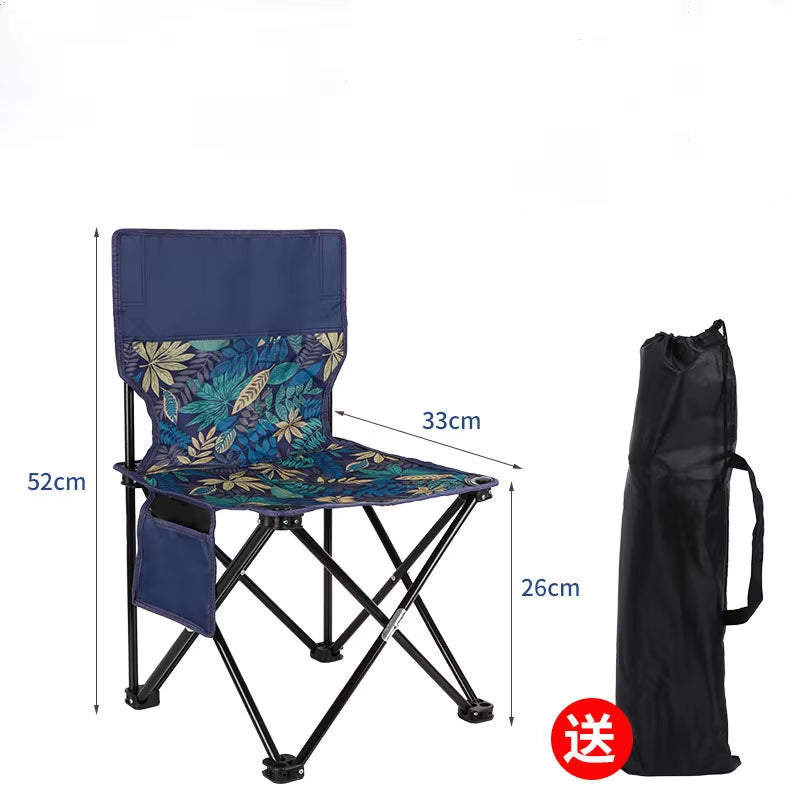 Outdoor Portable Folding Chair with Storage Bag - Lightweight and Durable Camping Chair for Enhanced Comfort and Convenience