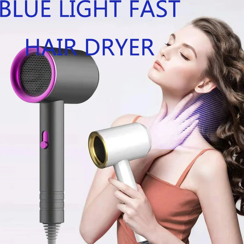 Ultra Silent High-Speed Professional Hair Dryer with Negative Ion Technology - Perfect for Home and Salons!