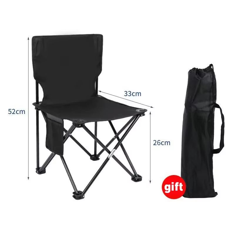 Outdoor Portable Folding Chair with Storage Bag - Lightweight and Durable Camping Chair for Enhanced Comfort and Convenience