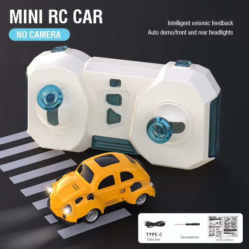 Mini RC Car with Detachable Camera - App-Controlled Racing Vehicle for Kids with Lights - Perfect Gift for Boys!