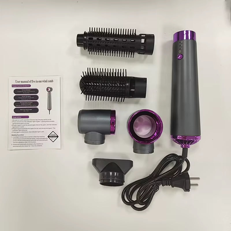 Ks-Q7 Multi-Purpose Hot Air Comb with 5 Versatile Functions for Effortless Styling