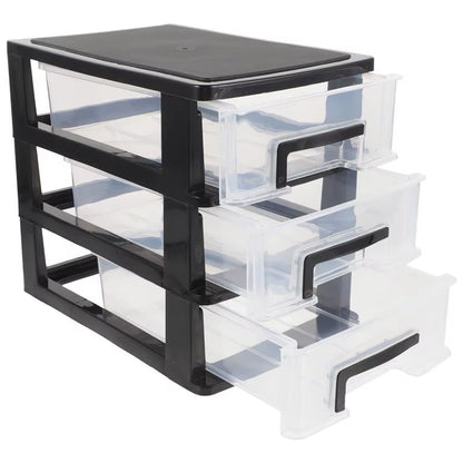 Versatile Three-Layer Plastic Storage Drawers - 4-Drawer Closet Organizer & Shelf Rack