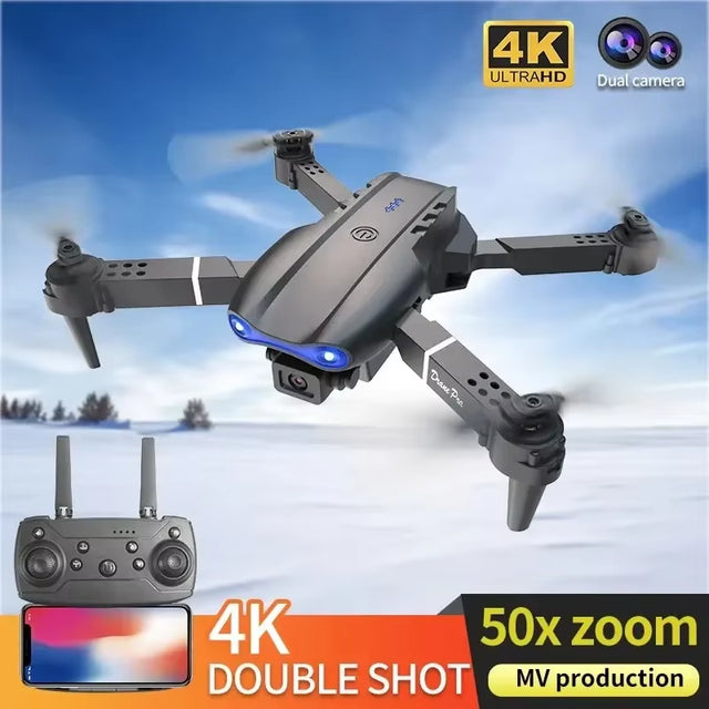 2024 E99Pro 4K Professionelle RC-Drohne mit 1080P HD-Kamera – Faltbarer Helikopter mit WLAN-FPV & Höhenhaltefunktion – Perfektes Geschenkspielzeug!