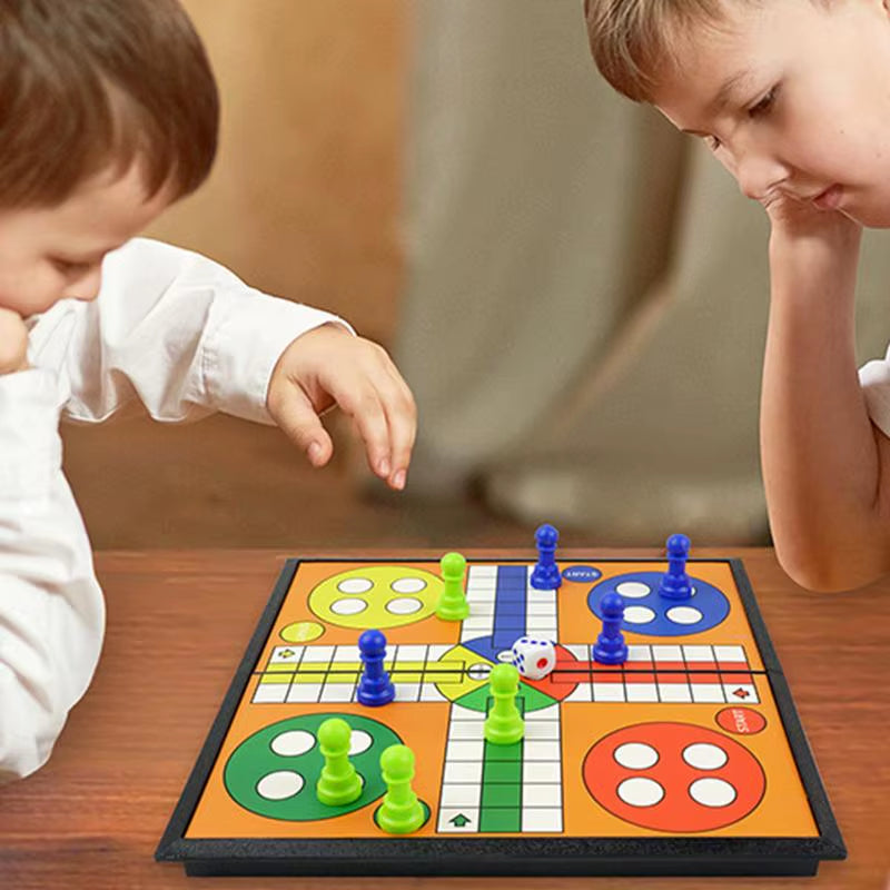 Faltbares stabiles und tragbares Schachbrett-Set – Nicht magnetisches, pädagogisches Schachspiel für Jungen, Mädchen, Frauen und Männer