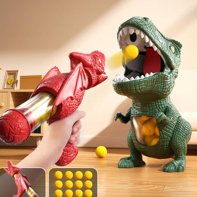 Interaktives Dinosaurier-Spielzeug: Tyrannosaurus Rex mit Soft-Bullet-Schießspiel für Familienspaß