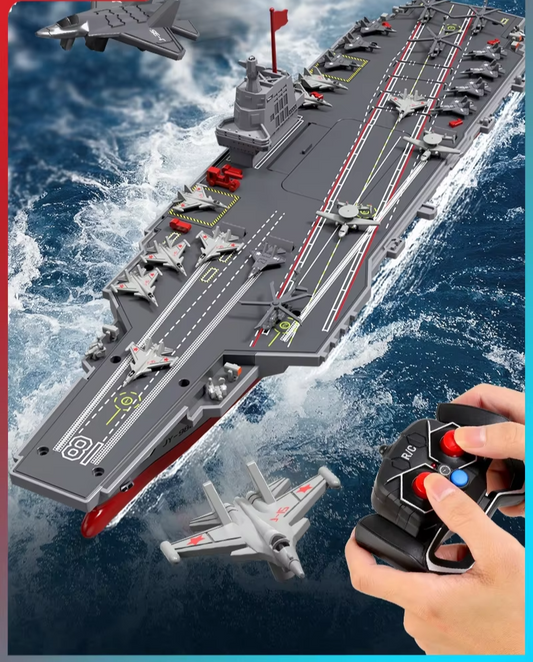 S19 2.4G Remote Control Aircraft Carrier Warship Model High Speed Electric Boat Children'S Toys RC Ship Speedboat Boys Girl Gift