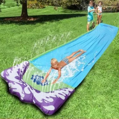 Inflatable Lawn Water Slide for Kids Summer Outdoor Games Backyard Waterslide Spray Water Toys with Sprinkler Garden Water Slide