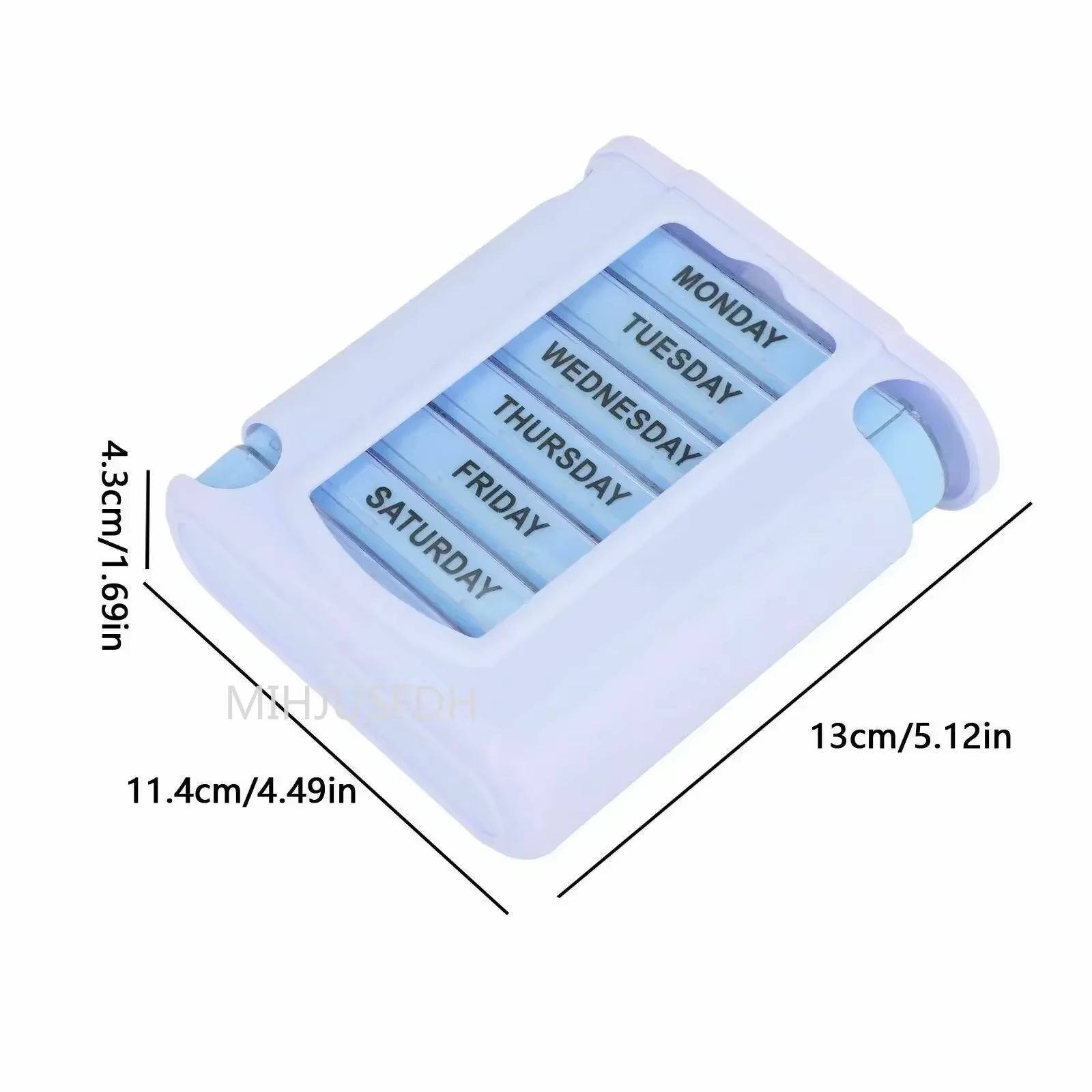 Weekly 7-Day Pill Organizer with 28 Compartments - Travel-Friendly Medicine Storage Box
