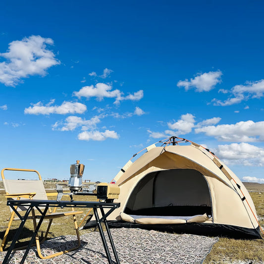 Automatic Quick-Opening Outdoor Tent for Fishing and Beach Use, Rainproof and Sunproof, Accommodates Up to 4 Persons