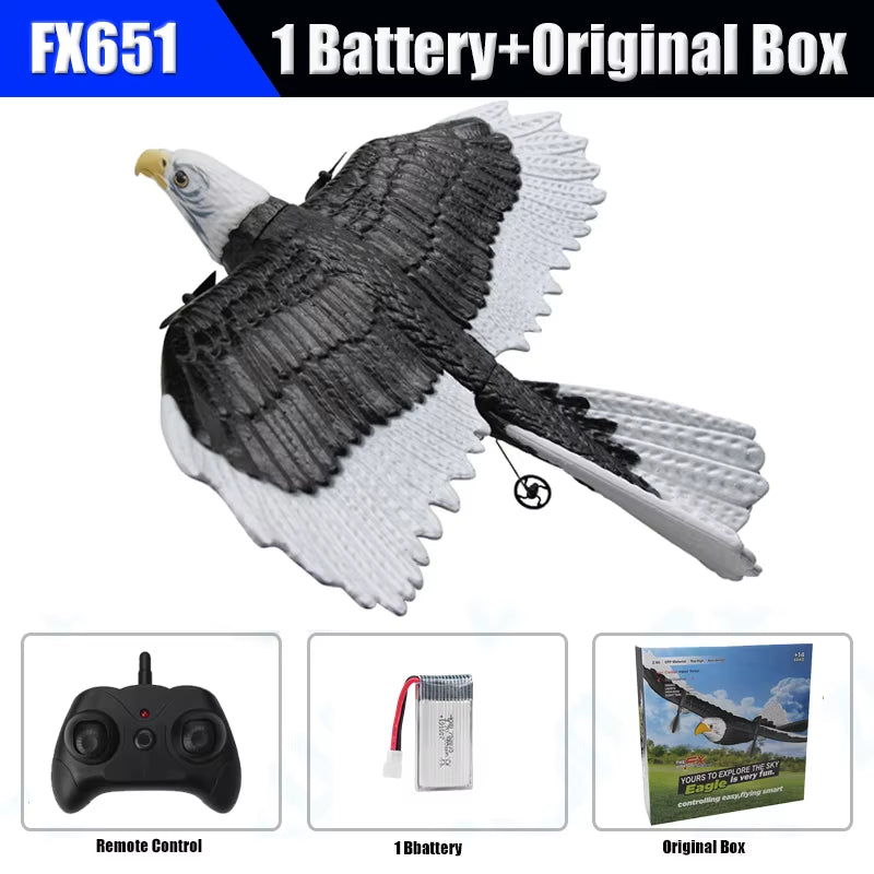 RC Foam Plane 405Mm Simulation Wingspan Eagle Aircraft 2.4G Radio Control Remote Control Glider Airplane Toys for Children Boys