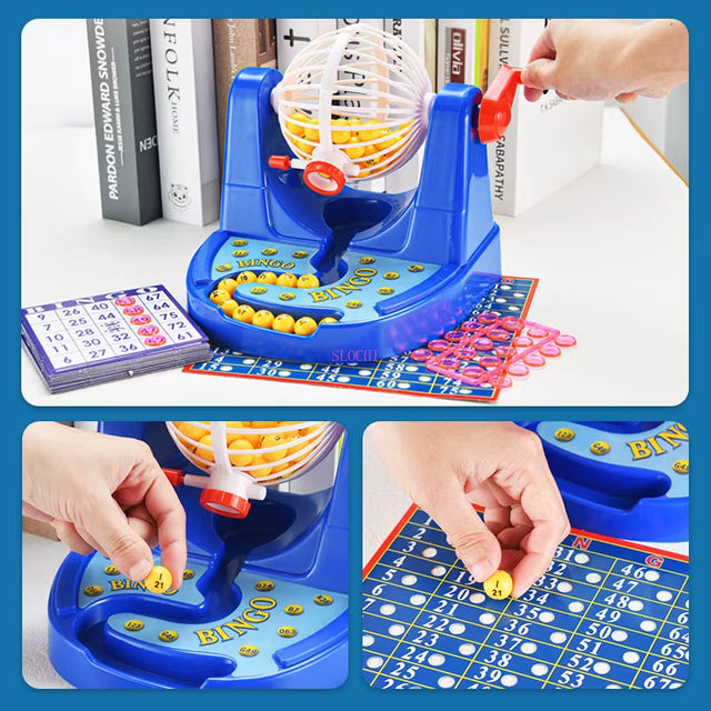Lotterie-Maschine Brettspiel – Bingo-Simulation, interaktives Eltern-Kind-Losspiel – Perfektes Geschenk für Familienspaß