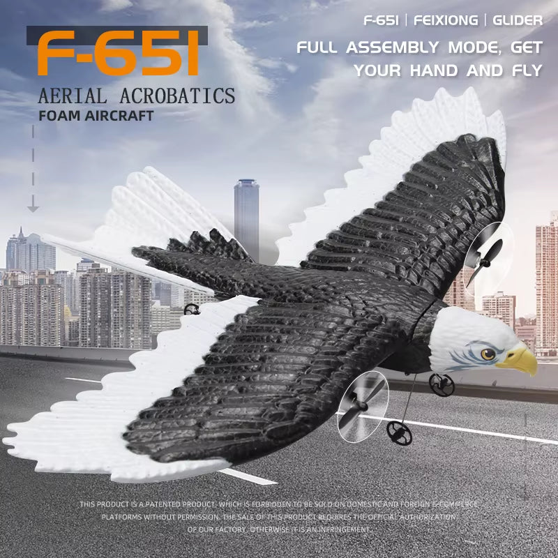 RC Foam Plane 405Mm Simulation Wingspan Eagle Aircraft 2.4G Radio Control Remote Control Glider Airplane Toys for Children Boys