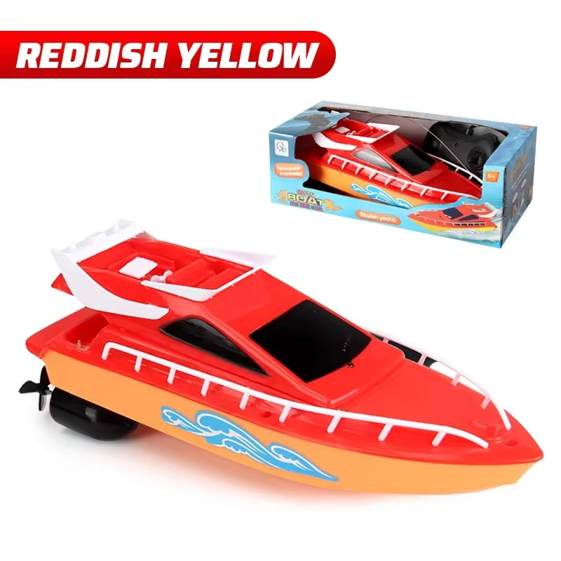 Wireless Remote-Controlled Boat High-Speed Rc Boat Electric Waterproof Speedboat Outdoor Water Play Toy for Kids