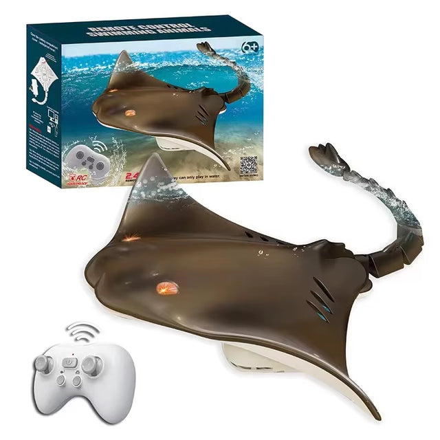 RC Boot 2,4G Fernsteuerung – Manta-Rochen Roboter Spielzeug, elektronischer ferngesteuerter Fisch, Simulation für Kinder, Wasserspielzeug für Pool und Outdoor