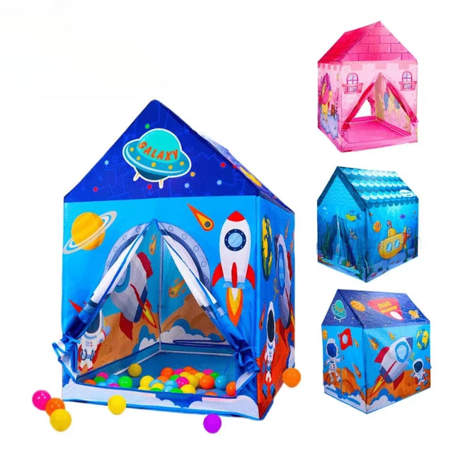 Großes Faltbares Kinderspielzelt für drinnen und draußen – Perfektes Spielhaus-Geschenk für Jungen und Mädchen