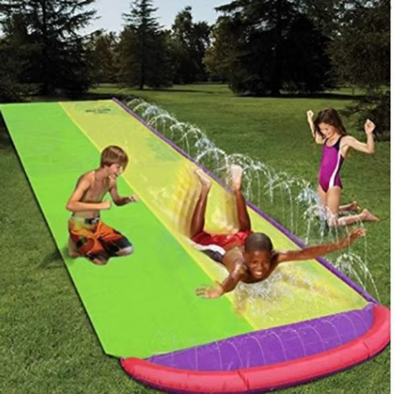 Inflatable Lawn Water Slide for Kids Summer Outdoor Games Backyard Waterslide Spray Water Toys with Sprinkler Garden Water Slide