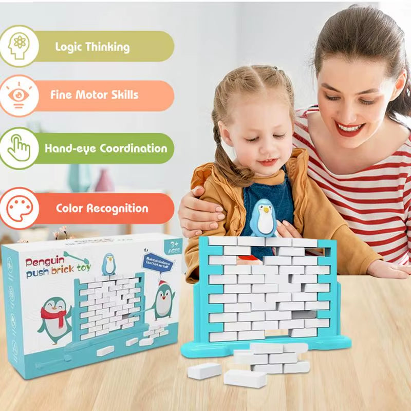 Ultimate Party Stacking Brick Games - Fun Parent-Child Interaction Toy for Kids - Perfect for Home and Travel!
