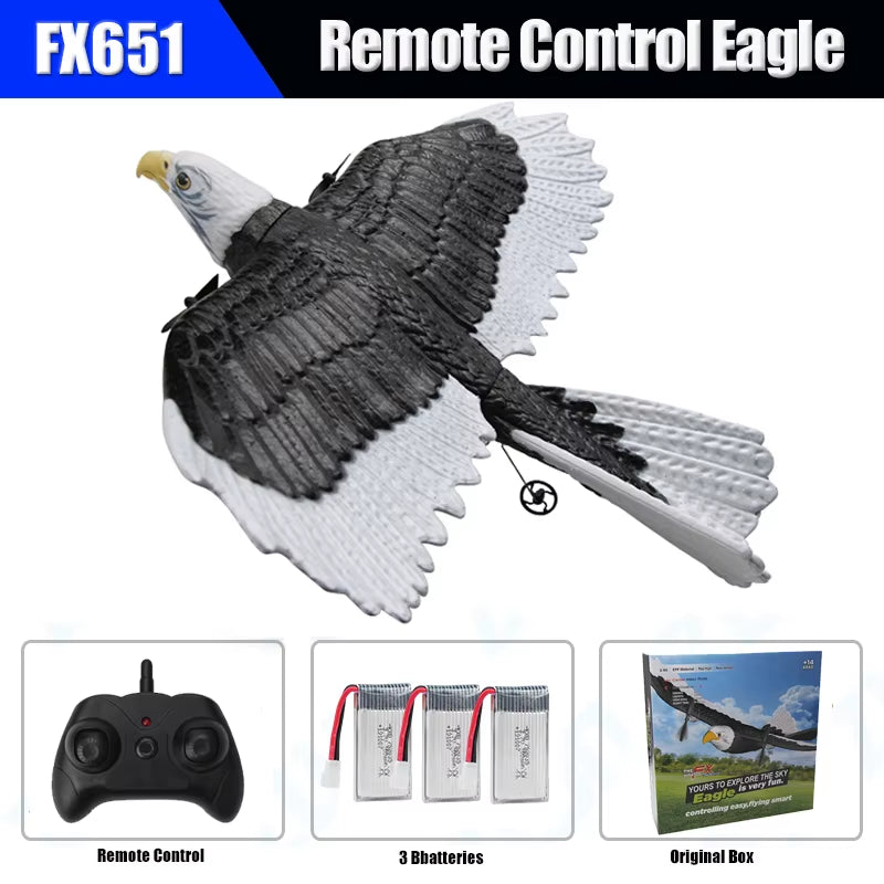 RC Foam Plane 405Mm Simulation Wingspan Eagle Aircraft 2.4G Radio Control Remote Control Glider Airplane Toys for Children Boys