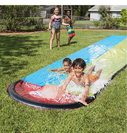 Inflatable Lawn Water Slide for Kids Summer Outdoor Games Backyard Waterslide Spray Water Toys with Sprinkler Garden Water Slide