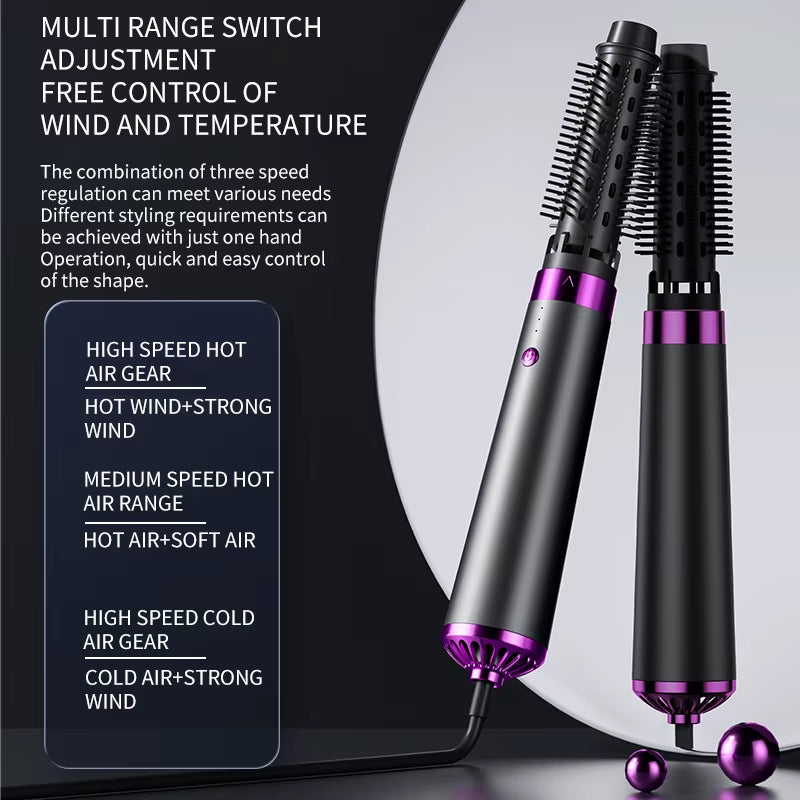 Ks-Q7 Multi-Purpose Hot Air Comb with 5 Versatile Functions for Effortless Styling