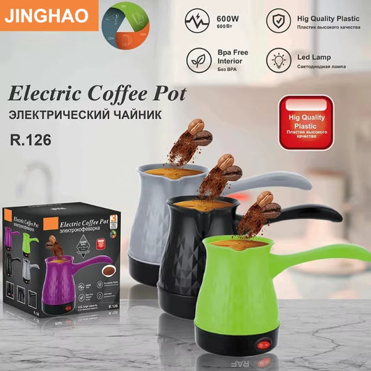 Electric Tea Coffee Maker Turkish 6 Cup Mini Electric Pour over Kettle 220V Greek Wine Cooking Moka Pot Machine