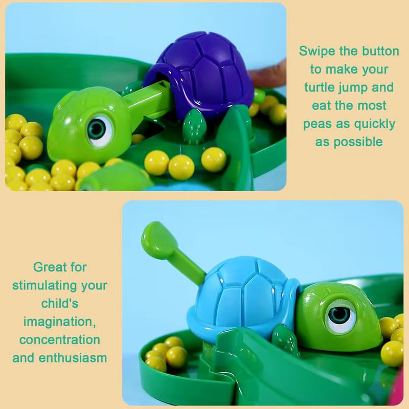 Hungry Turtle Snatching Bean Ball Table Game - Fun Educational Toy for Kids & Family Parties - Perfect Birthday Gift!