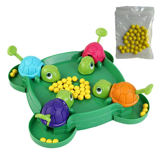 Hungry Turtle Snatching Bean Ball Table Game - Fun Educational Toy for Kids & Family Parties - Perfect Birthday Gift!