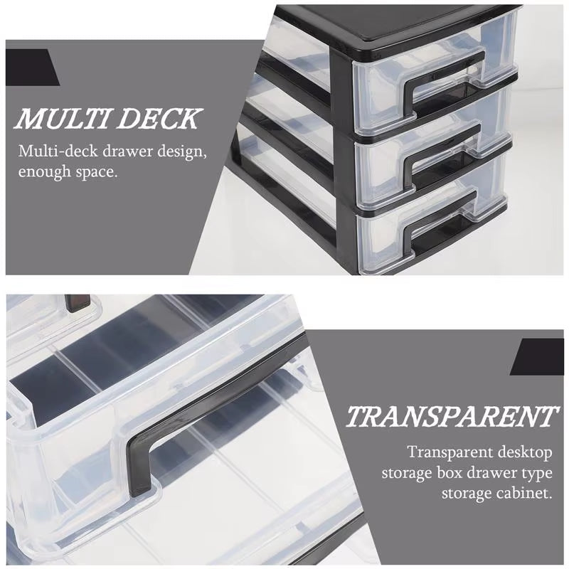 Versatile Three-Layer Plastic Storage Drawers - 4-Drawer Closet Organizer & Shelf Rack