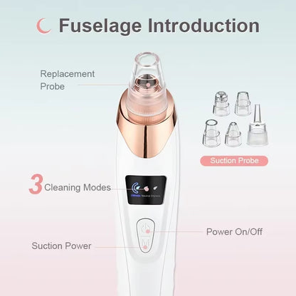 Ultimate Electric Blackhead Remover - Boost Your Skin's Glow with Powerful Suction and Exfoliation!