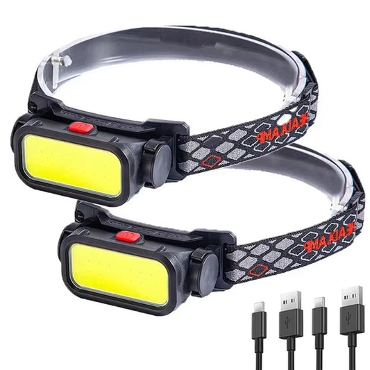 Introducing the Ultimate USB Rechargeable LED Headlamp - 4 Versatile Modes and Waterproof Design for Unmatched Performance in Night Fishing and Outdoor Adventures
