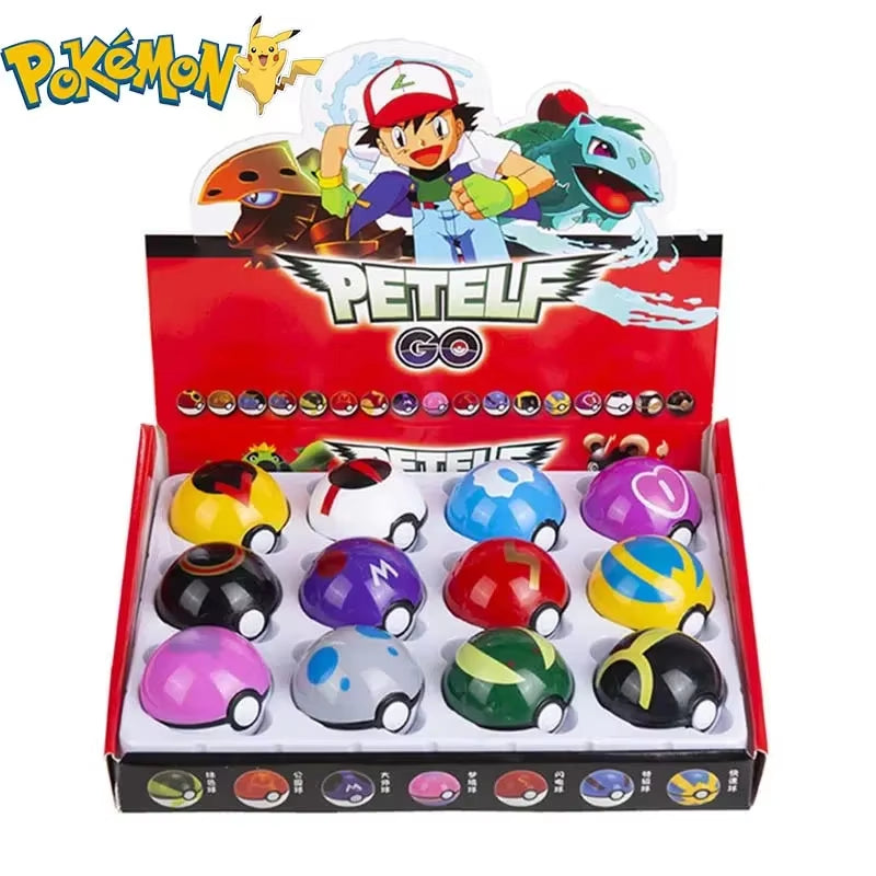 12-teiliges Pokémon-Sammelfiguren-Set – Niedliche Pikachu- & Glumanda-Figuren mit Pokébällen – Perfektes Geburtstagsgeschenk für Kinder