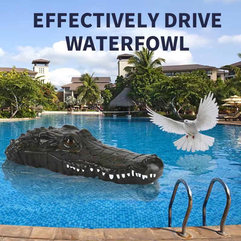 2.4G Remote Control Floating Crocodile Boat Outdoor Toys for Boy Kids Simulation Crocodile Heads RC Ship Boat Children' Toy Gift
