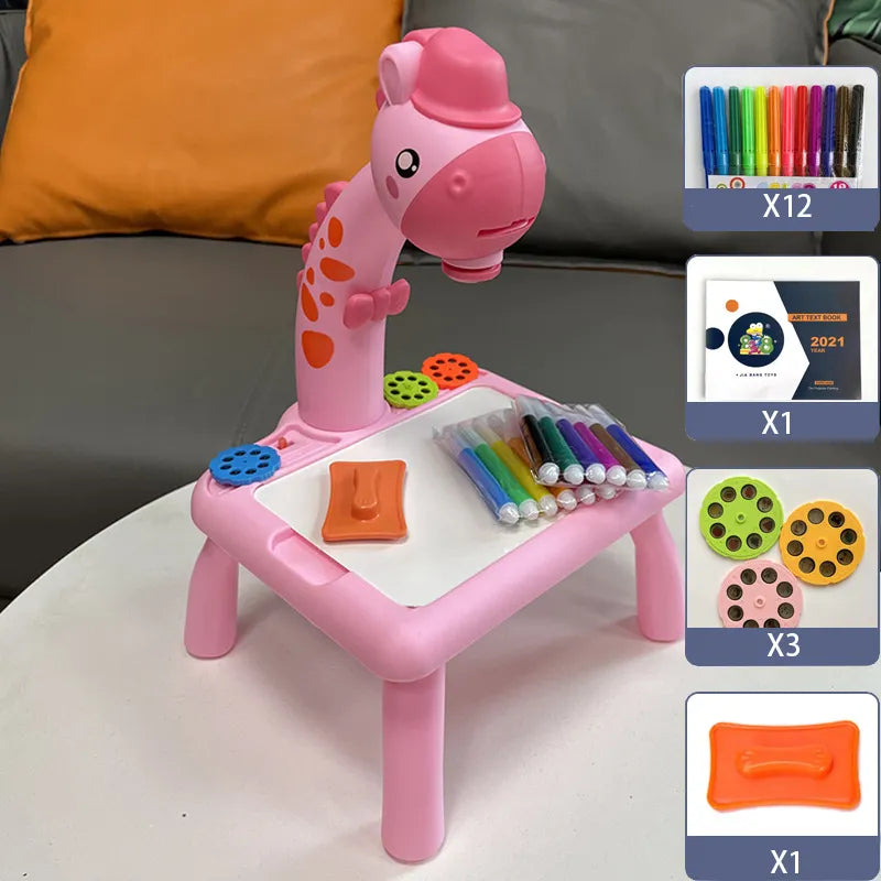Kreativer Projektor-Maltisch für Kinder – Spannendes Lern- und Kunstset für kleine Künstler