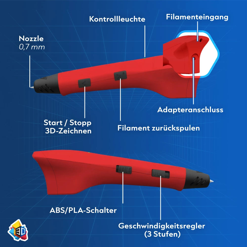 3D Stift Anfängerpaket - Weiß