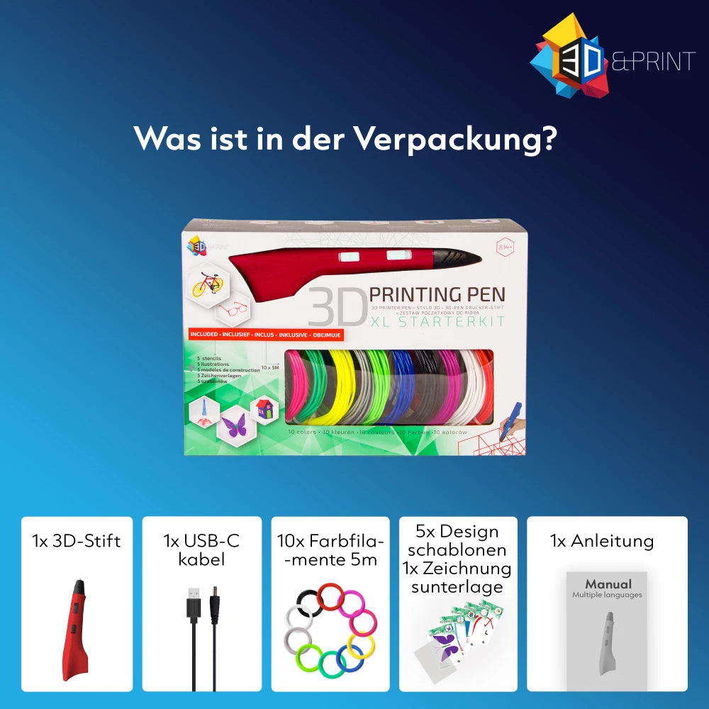 3D Stift Anfängerpaket - Weiß