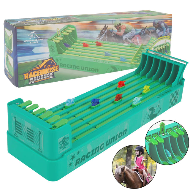 Klassisches Pferderennen-Brettspiel – Sportliches Tischspiel mit 6 interaktiven Pferden – Lustiges Partyspiel für Kinder & Erwachsene – Perfektes Geschenk