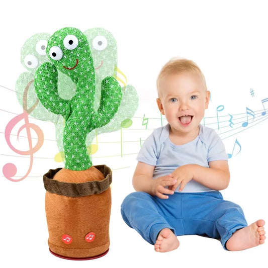 A Talking Cactus Toy That Can Be Charged Recorded and Repeated Interactive Talking Sunny Cactus Electronic Plush Toy Home Decor