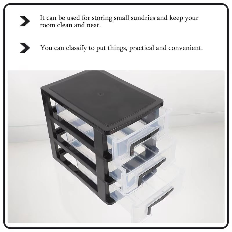 Versatile Three-Layer Plastic Storage Drawers - 4-Drawer Closet Organizer & Shelf Rack