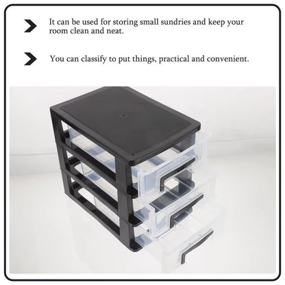 Versatile Three-Layer Plastic Storage Drawers - 4-Drawer Closet Organizer & Shelf Rack