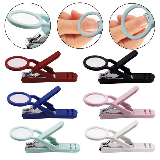 Ergonomic Stainless Steel Nail Clipper with Magnifying Glass - Ideal for Seniors and Gift-Giving