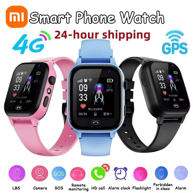 Xiaomi Kinder-GPS-Smartwatch – 4G, Videoanruf, wasserdicht, SOS-Funktion und Kamera – Perfekt für Jungen und Mädchen!